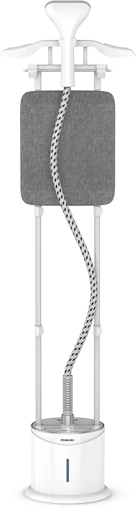 Nikai Garment Steamer 2000W with Ironing Board – 10 Steam Levels, 55 Min Continuous Steam, 2L Tank, 2-in-1 Double Aluminum Poles (NGS892AB)
