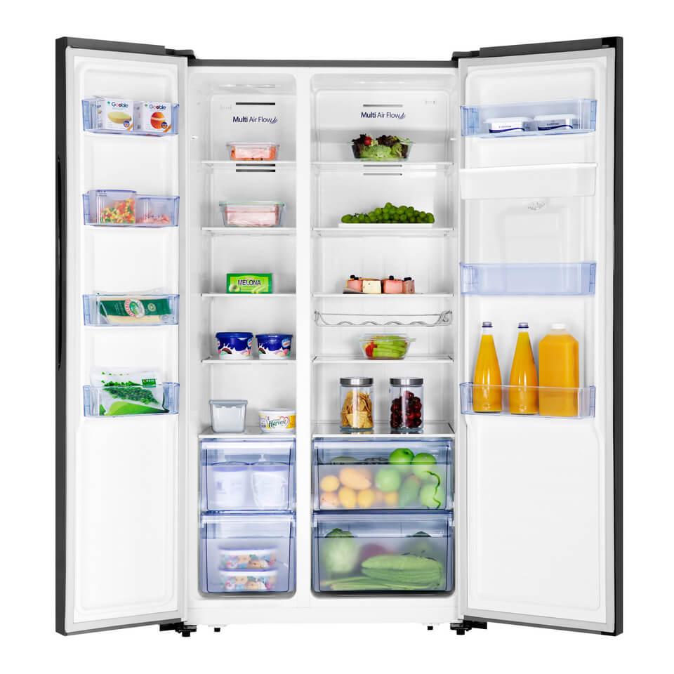 Hisense 504L Side by Side Refrigerator with Water Dispenser - Model H670SMIB-WD - product image