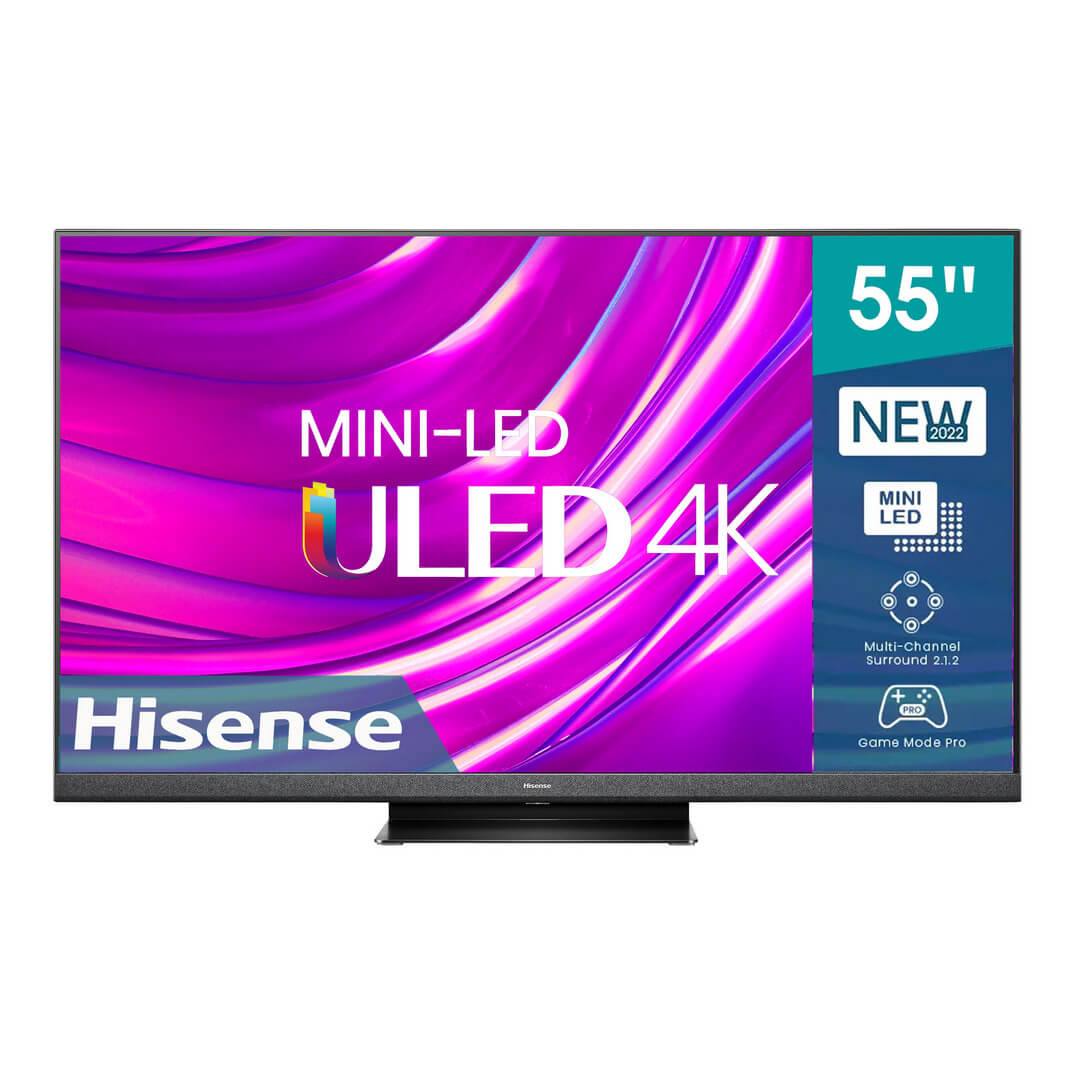Hisense 55" U8H Mini-LED ULED 4K Smart TV with Quantum Dot, Dolby Vision IQ, 120Hz Game Mode Pro & Voice Remote