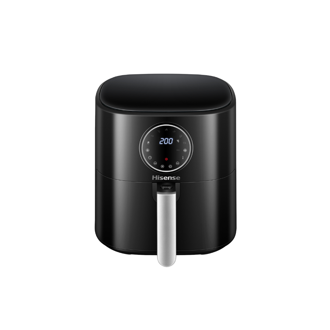 Hisense H06AFGY1S1 5.2L Air Fryer: Healthy Cooking with 360° Hot Air Circulation, 7 Preset Menus, Adjustable Temperature, and Dishwasher-Safe Accessories – Perfect for Modern Kitchens