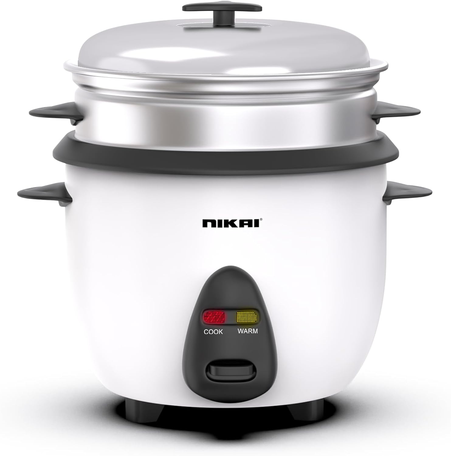 Nikai 1L 2-in-1 Electric Rice Cooker & Steamer - 400W Compact Multicooker with Keep Warm Function NR701A