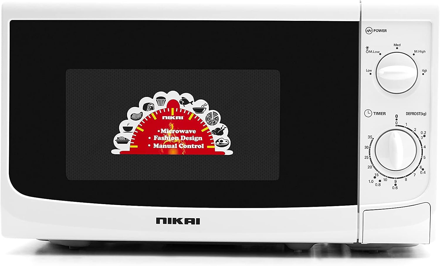 Nikai NMO515N9A 20L Microwave Oven - 700W with Auto Cook, Child Lock & Eco Mode - White - product image
