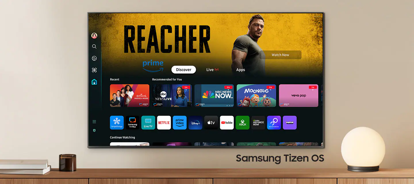 Samsung 65 Inch DU7010 Crystal UHD 4K HDR Smart TV with 4K Upscaling, Motion Xcelerator, Adaptive Sound, Tizen OS, Bixby Voice Control, Apple AirPlay, and Gaming Enhancements - product image